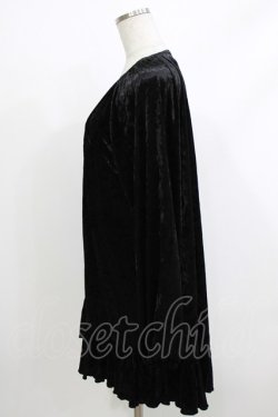 画像2: merry jenny / ベロアロングカーディガン  ブラック H-26-04-10-033-LO-TO-KB-ZH