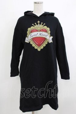 画像1: MILK / Sweet Heartフーデットワンピース  ブラック H-26-04-10-034-ML-OP-KB-ZH
