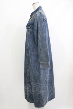 画像2: Candy Stripper / STUDS DENIM ONE-PIECE  ブルー H-26-04-10-036-PU-OP-KB-ZH