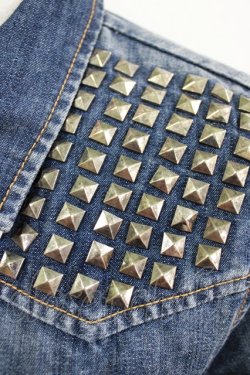 画像4: Candy Stripper / STUDS DENIM ONE-PIECE  ブルー H-26-04-10-036-PU-OP-KB-ZH