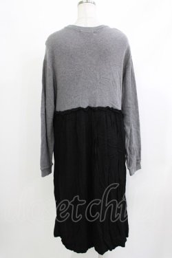 画像3: Candy Stripper / フリルスウェットワンピース  グレー×ブラック H-26-04-10-037-PU-OP-KB-ZH