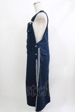 画像2: Candy Stripper / LINEDジャンパースカート  ブルー H-26-04-10-040-PU-OP-KB-ZH