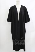 Deorart / 半袖ロングカーデ  ブラック H-26-04-10-041-PU-TO-KB-ZH