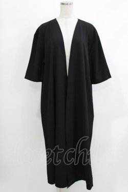 画像1: Deorart / 半袖ロングカーデ  ブラック H-26-04-10-041-PU-TO-KB-ZH