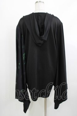 画像3: NieR Clothing / STRETCH PULLOVER着物風袖【和柄漢字】  黒 H-26-04-10-042-PU-TO-KB-ZH