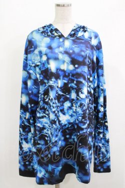 画像1: NieR Clothing / 総柄プルパーカー F 青 H-26-04-10-044-PU-TO-KB-ZH