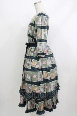 画像2: Emily Temple cute / Kitten Stamp Collectionロングワンピース  グリーン H-26-04-10-005-ET-OP-KB-ZH