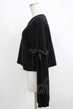 画像2: KILL STAR / Ray Crop Sweater XXL ブラック H-26-04-10-045-SL-TO-KB-ZH