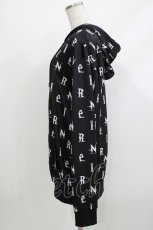 画像2: NieR Clothing / 総柄ZIPパーカー  黒×ロゴ H-26-04-10-047-PU-TO-KB-ZH (2)