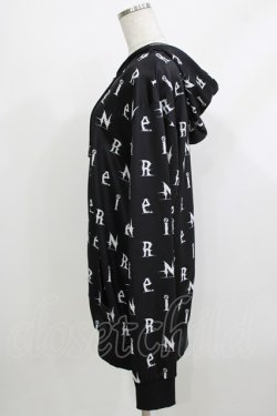 画像2: NieR Clothing / 総柄ZIPパーカー  黒×ロゴ H-26-04-10-047-PU-TO-KB-ZH