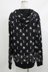画像3: NieR Clothing / 総柄ZIPパーカー  黒×ロゴ H-26-04-10-047-PU-TO-KB-ZH (3)