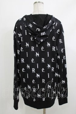 画像3: NieR Clothing / 総柄ZIPパーカー  黒×ロゴ H-26-04-10-047-PU-TO-KB-ZH