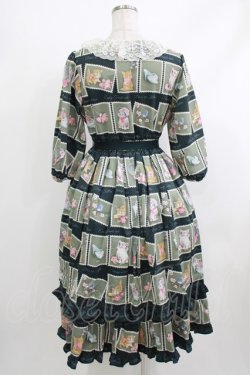 画像3: Emily Temple cute / Kitten Stamp Collectionロングワンピース  グリーン H-26-04-10-005-ET-OP-KB-ZH