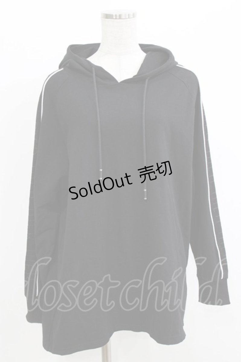 画像1: NieR Clothing / ロゴプリントプルパーカー  黒 H-26-04-10-049-PU-TO-KB-ZH (1)