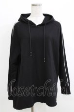 画像1: NieR Clothing / ロゴプリントプルパーカー  黒 H-26-04-10-049-PU-TO-KB-ZH (1)