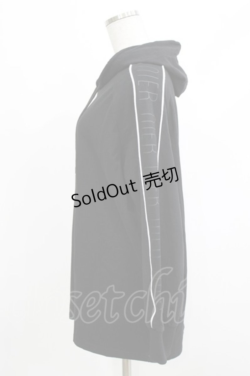 画像2: NieR Clothing / ロゴプリントプルパーカー  黒 H-26-04-10-049-PU-TO-KB-ZH (2)
