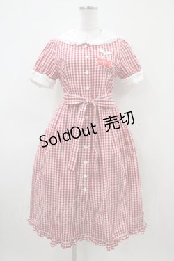 画像1: Nile Perch / ギンガムチェックセーラーワンピース Free レッド H-26-04-10-1032-LO-OP-NS-ZH