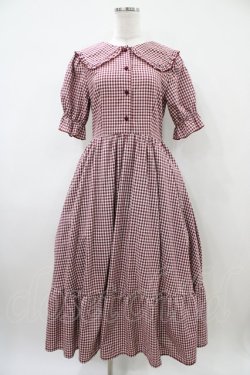 画像1: m petit by misako / AM*ギンガムCHKワンピース M レッド H-26-04-10-1033-LO-OP-NS-ZH