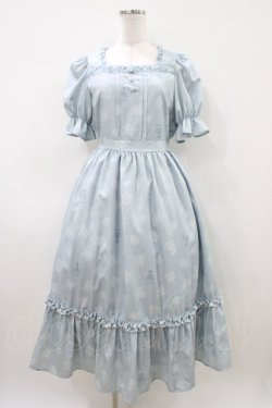 画像1: m petit by misako / AOKハナガラスクエアワンピース S サックス H-26-04-10-1034-LO-OP-NS-ZH