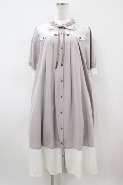 画像1: axes femme / サテンローズバイカラーワンピース Free ピンク H-26-04-10-1035-AX-OP-NS-ZH