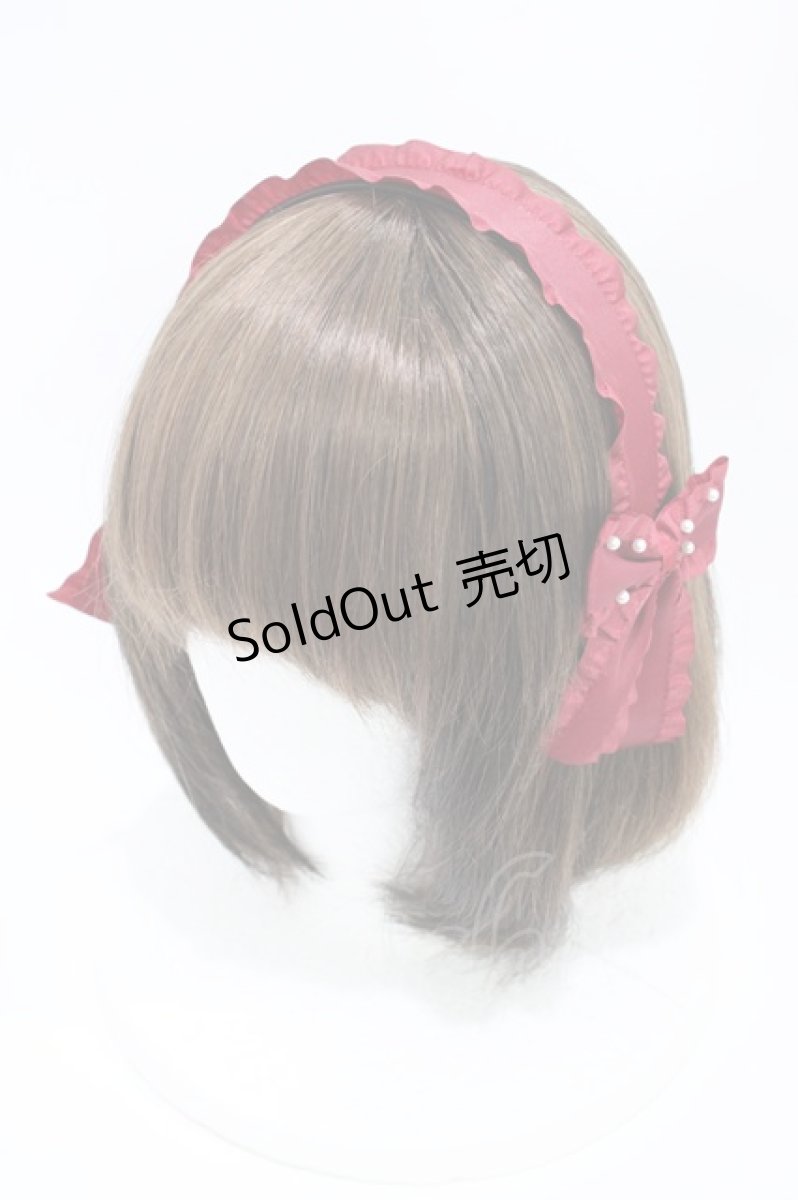 画像1: m petit by misako / AMPLリボンカチューシャ  レッド H-26-04-10-1004-LO-AC-NS-ZH (1)