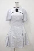 axes femme POETIQUE / チャイナデザインミニワンピース M グレー H-26-04-10-1039-AX-OP-NS-ZH