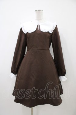 画像1: Amavel / セーラーワンピース Free ブラウン H-26-04-10-1041-CA-OP-NS-ZH