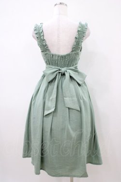 画像2: Fi.n.t / 肩ひもシャーリングロングワンピース Free GREEN H-26-04-10-1044-CA-OP-NS-ZH