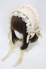 画像1: Hoshibako Works / リリアンヌ姉妹ヘッドドレス  生成り H-26-04-10-1005-LO-AC-NS-ZH (1)