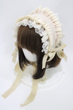 画像1: Hoshibako Works / リリアンヌ姉妹ヘッドドレス  生成り H-26-04-10-1005-LO-AC-NS-ZH