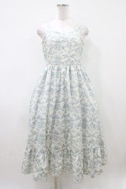 画像1: m petit by misako / MSKトワルドジュイジャンパースカート M オフ/ブルー H-26-04-10-1045-LO-SK-NS-ZH