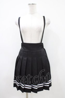 画像1: MA*RS / サスペンダープリーツスカート Free ブラック H-26-04-10-1046-EL-SK-NS-ZH