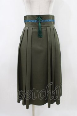 画像1: Favorite / 和心ひめた袴風スカート Free カーキ H-26-04-10-1048-LO-SK-NS-ZH