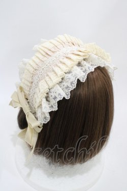 画像2: Hoshibako Works / リリアンヌ姉妹ヘッドドレス  生成り H-26-04-10-1005-LO-AC-NS-ZH