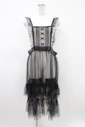 m petit by misako / TT*AOKドットリボンエプロン M ブラック H-26-04-10-1051-LO-OP-NS-ZH