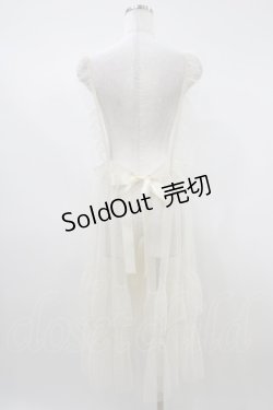 画像2: m petit by misako / TT*AOKドットリボンエプロン M 生成り H-26-04-10-1052-LO-OP-NS-ZH