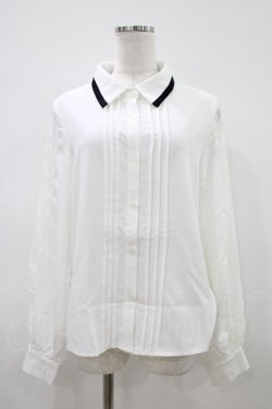 画像1: Favorite / レース切替ブラウス M オフ H-26-04-10-1053-LO-BL-NS-ZH