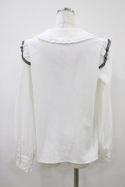 画像2: Secret Honey / パールリボンブラウス Free オフ/ブラック H-26-04-10-1054-CA-BL-NS-ZH