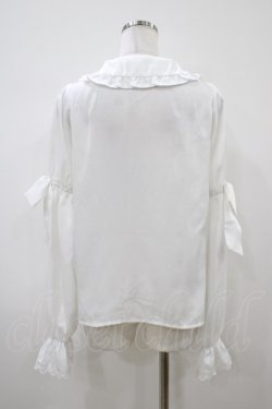 画像2: Chalmiere / 長袖ヴィンテージサテンブラウス M オフ H-26-04-10-1056-0-BL-NS-ZH