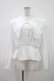 画像1: DearMyLoveRose / ビッグフリル襟ペプラムブラウス L オフ H-26-04-10-1057-EL-BL-NS-ZH (1)