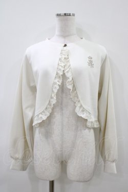 画像1: m petit by misako / MSKバラBフリルボレロ M オフ H-26-04-10-1059-LO-TO-NS-ZH