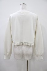 画像2: m petit by misako / MSKバラBフリルボレロ M オフ H-26-04-10-1059-LO-TO-NS-ZH (2)