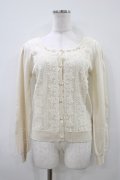 axes femme / レース使いカーディガン M オフ H-26-04-10-1060-AX-TO-NS-ZH