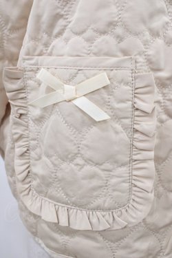 画像3: m petit by misako / シナモンタフタハートキルトJK L アイボリー H-26-04-10-1061-LO-JA-NS-ZH