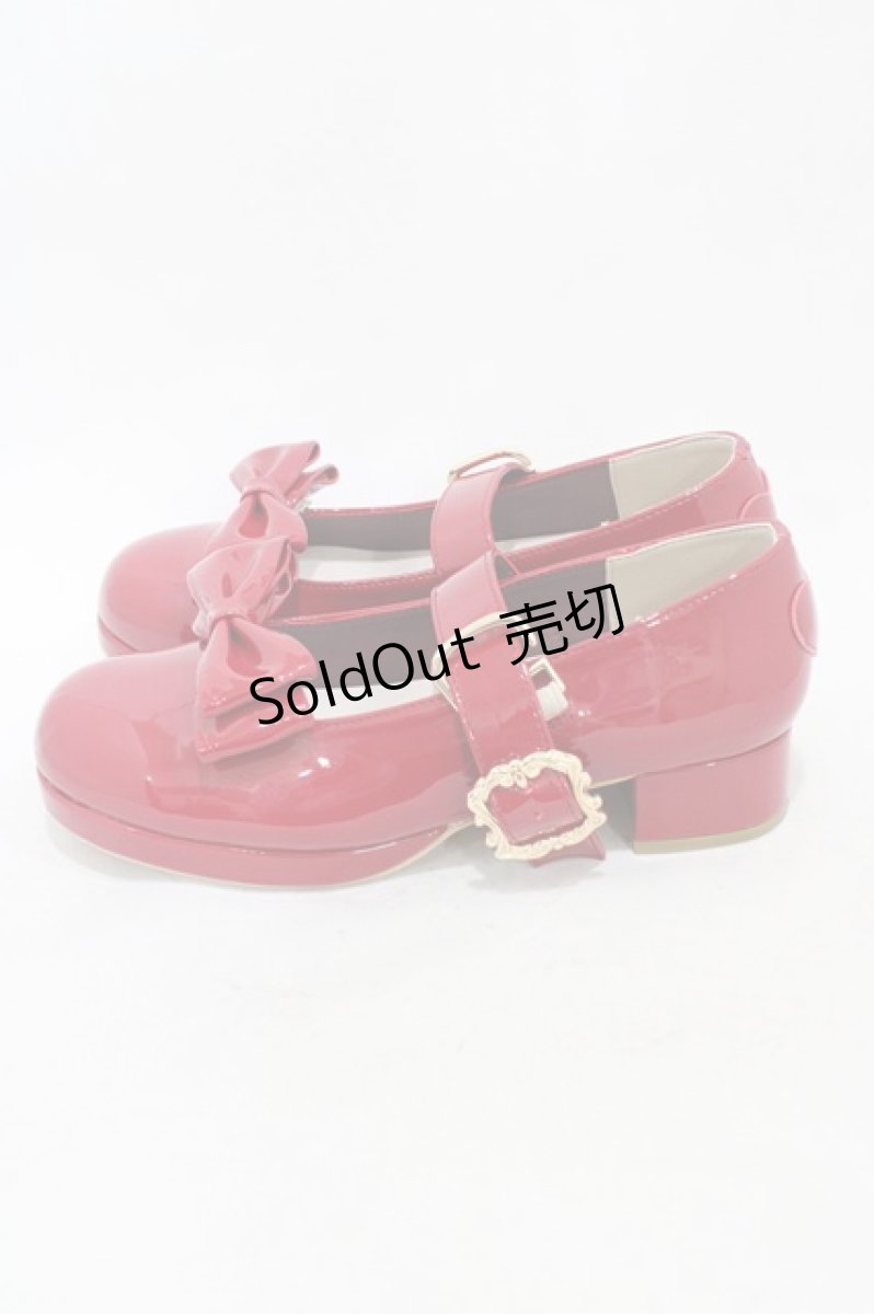 画像2: Amavel / リボン付ストラップパンプス M/23cm~23.5cm レッド H-26-04-10-1001-CA-SH-NS-ZH (2)