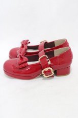 画像2: Amavel / リボン付ストラップパンプス M/23cm~23.5cm レッド H-26-04-10-1001-CA-SH-NS-ZH (2)