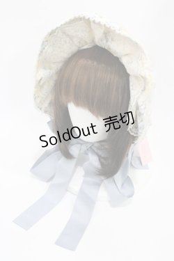 画像1: metamorphose / ロザリーフリルボンネット  パウダーブルー H-26-04-10-1007-ME-AC-NS-ZH
