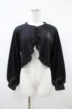 画像1: m petit by misako / MSKバラBフリルボレロ M ブラック H-26-04-10-1064-LO-TO-NS-ZH