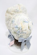 画像2: metamorphose / ロザリーフリルボンネット  パウダーブルー H-26-04-10-1007-ME-AC-NS-ZH (2)