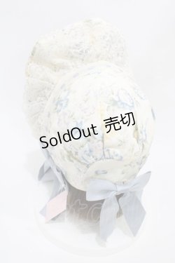 画像2: metamorphose / ロザリーフリルボンネット  パウダーブルー H-26-04-10-1007-ME-AC-NS-ZH